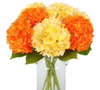 Artificial Hydrangea Bouquets - Yellow and Orange One Size