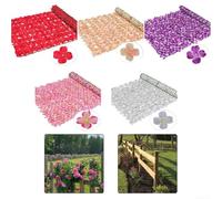 Artificial Hydrangea Fence Decor for Garden Courtyard Wedding Backdrop Outdoor Indoor Event Decoration Plastic and Silk Flower Panel (50 * 300cm pink)