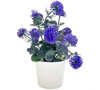 Artificial Hydrangea for For MINI Bonsai Display Realistic Plastic Flower for Home Interior Decoration and Photo Props (Purple)