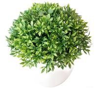 Artificial Hydrangea Plant Green 13cm Plastic Pot Realistic Leaf Hydrangea Bonsai 13cm Home Decor Green Plastic Hydrangea Plant 13cm for Tabletop Compact Artificial Plant 13cm Low Maintenance Decor