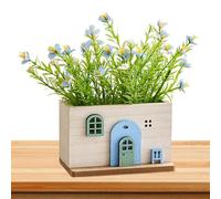 Artificial Indoor Potted Plants - Lifelike Fake Artificial Green Decoration, Mini Table Tops Plants - Centrepiece | Home Desk, House Warming Gift for Family Friends