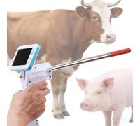 Artificial Insemination AI Gun, Visual Veterinary Breeding Kit, Artificial Insemination Device, with Photo and Video Functions, HD Rotatable Display Screen, for Farm, Ranch