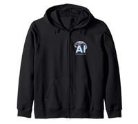 Artificial intelligence AI like magic but real, AI for men Zip Hoodie