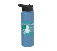 Artificial Intelligence Brain Behind The Bytes AI Enthusiast Stainless Steel Insulated Water Bottle