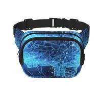 Artificial Intelligence Brain Fanny Pack for Men Women Crossbody Waist Bag with 3 Zipper Pockets Waterproof Sports Belt Bag with Adjustable Strap Outdoor Hip Pack Fashion Travel Wallet