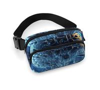 Artificial Intelligence Brain Fanny Pack for Women Men Waist Bag Belt Bag Adjustable Casual Bag for Travel Sports Hiking, white, 7.9x5.1inches