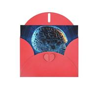 Artificial Intelligence Brain Greeting Cards Blank Note Cards with Envelopes Happy Birthday Card Thank You Card Wedding Party Invitation Cards for All Occasions 4x6 Inch