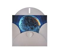 Artificial Intelligence Brain Greeting Cards Blank Note Cards with Envelopes Happy Birthday Card Thank You Card Wedding Party Invitation Cards for All Occasions 4x6 Inch