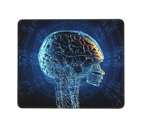 Artificial Intelligence Brain Mouse Pad Waterproof Gaming Mousepad for Office Computer Mousepads for Desk Pad with Non-Slip Rubber Base Washable Cloth Mouse Mat 7 x 8.6 in