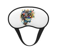 Artificial Intelligence Brain Print Adults Soft Washable Eye Mask for Light Blocking Nap Face Sleeping Travel Cover