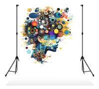 Artificial Intelligence Brain Print Backdrop Background for Photography Portrait Photoshoot,Party and Photo Studio Prop