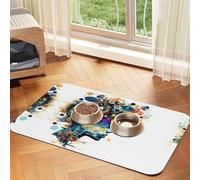 Artificial Intelligence Brain Print Cat Food Mat Pet Feeding Mat for Floor Pet Supplies Dog Water Bowl Mat Dog Essentials