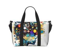 Artificial Intelligence Brain Print Hand Travel Bag with Zipper Weekender Overnight Bag for Women Men Carry On