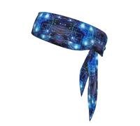 Artificial Intelligence Brain Print Headband For Men Women,Wicking Sweatband,Head Tie For Tennis,Gym Workout Sweat Headbands