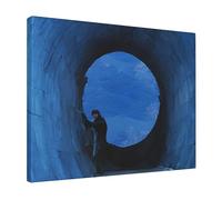 Artificial Intelligence Brain -Print Modern Frameless Wall Art 16x20 Inches, Abstract Prints for Living Room Bedroom, Home Decor Gift, Ready to Hang Canvas.