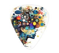 Artificial Intelligence Brain Print Organizer Storage Box Different Thickness Guitar Picks For Acoustic Guitar