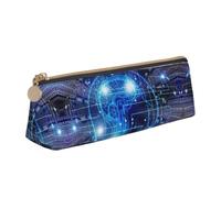 Artificial Intelligence Brain Print Pencil Case Zipper Pencil Pouch Box