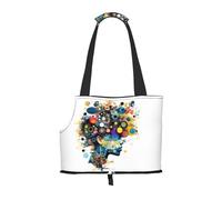 Artificial Intelligence Brain Print Pet Tote Bag,Single Shoulder Carrier, Pet Travel Handbag For Small Dogs & Cats Outings