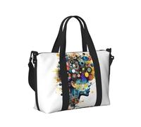 Artificial Intelligence Brain Print Portable Travel Duffel Bag Foldable Tote Hand Bag for Weekend Trips Gym Accessory