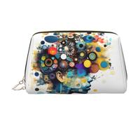 Artificial Intelligence Brain Print Stylish Cosmetic Bag for Women Travel Daily Use Vanity Pouch Toiletry Storage