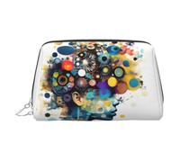 Artificial Intelligence Brain Print Stylish Cosmetic Bag for Women Travel Daily Use Vanity Pouch Toiletry Storage