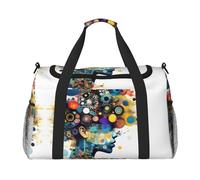Artificial Intelligence Brain print Weekender Overnight Carry On Bag Gym Luggage Bag Duffel Bag for Travel Women, Black, One Size