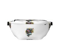 Artificial Intelligence Brain Print Women Men Crossbody Bag Waist Pack Pouch Large Capacity Festival Travel Gym