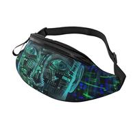 Artificial Intelligence Brain Printed Fanny Pack for Men Women Crossbody Waist Bag Pack Bum Bag with Adjustable Strap for Hiking Running Travel Cycling