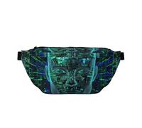 Artificial Intelligence Brain Printed Waist Bag Adjustable Bum Bag Lightweight Travel Waist Fanny Pack Belt for Walking Cycling Hiking Travel