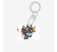Artificial Intelligence Brain Printing Dog Tag Bone Shaped Double Sided Pattern Dog Id Tags Bone Shaped Pet Name Tags Dog Collar Tags