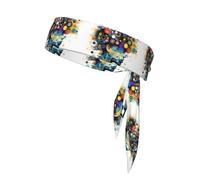 Artificial Intelligence Brain Sport Head Ties Unisex Tie Headbands Tie Back Workout Hair Band Sweatbands for Tennis Ninja Running