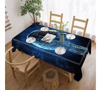Artificial Intelligence Brain Table Cover Exquisite Printed Wrinkle Resistant Tablecloth Soft Rectangle Table Cloth Wipeable Washable Modern Decorative Table Cover for Dining Party Camping