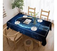 Artificial Intelligence Brain Table Cover Exquisite Printed Wrinkle Resistant Tablecloth Soft Rectangle Table Cloth Wipeable Washable Modern Decorative Table Cover for Dining Party Camping