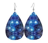 Artificial Intelligence Brain Women'S Drop-Shaped Leather Earrings Are Suitable For Parties, Holiday Parties And Gifts.