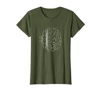 Artificial Intelligence | Deep Learning Neural Network T-Shirt, Women, Olive Green, X-Large