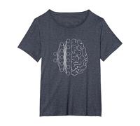 Artificial Intelligence | Deep Learning Neural Network T-Shirt, Women's Plus, Heather Blue, 2X