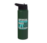 Artificial Intelligence Makes Life Easier or Scarier Stainless Steel Insulated Water Bottle