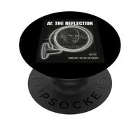 Artificial Intelligence Mirror Data Self Cyberpunk Large AI PopSockets Adhesive PopGrip