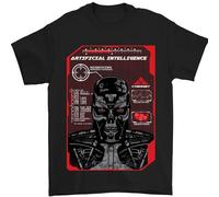 Artificial Intelligence Robot Machine Movie Mens T-Shirt 100% Cotton Black XL