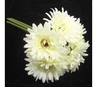 Artificial Ivory Gerberas - Bunch of 6 Gerbera Flowers