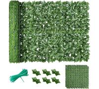 Artificial Ivy - 1 x 9m Plastic Garden Fence, Outdoor Decorative Hedge for Privacy, UV Resistant, Ideal for Balcony & Backyard Screening
