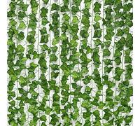 Artificial Ivy, 10 Pack Silk Artificial Ivy Leaves Fake Greenery Garlands Hanging for Home Kitchen Garden Office,Party Wedding Wall Decoration