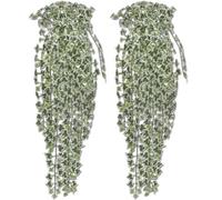 Artificial Ivy Bushes 2pcs Light Green Plastic 90cm Lifelike Hanging Plant Pack