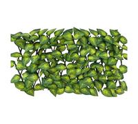 Artificial Ivy Fence Panels, Artificial Hedge Rolls, Realistic Fence Panels, Expandable from 40 to 200 Cm, Suitable for Decorative Fencing in Gardens, Balconies, and Outdoor Areas (Green D)