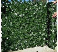 Artificial Ivy Fence Screening, 3m x 1.5m Green Leaf Hedge Roll for Garden, Balcony and Outdoor Privacy