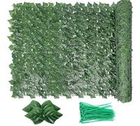 Artificial Ivy Fence Screening 3m x 1m (118x39in), Garden Screening UV Protected, Artificial Hedge Roll with Faux Vine Leaf Decoration for Outdoor Garden Decor, Party, Balcony