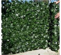 Artificial Ivy Fence Screening, 3m x 1m Artificial Hedge Roll, Privacy Fence Screen Artificial Hedge Screening for Garden, Balcony, Outdoor (1M x 6M)