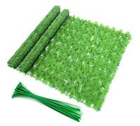 Artificial Ivy Hedge Roll - 0.5x5m UV-Protected Garden Screening & Privacy Fence, Realistic Green Leaf Decoration for Balcony, Walls & Terraces (2 Pack)
