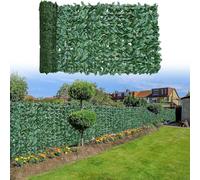 Artificial Ivy Hedge Roll 1x10m Green Leaf for Fences Walls Gardens - UV Resistant Lush Coverage for Outdoor Decor and Landscaping