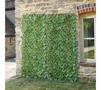 Artificial Ivy Leaf Expandable Willow Trellis - Weather & Uv Resistant Outdoor Garden Wall Or Fence Decoration - H180 X W90Cm
